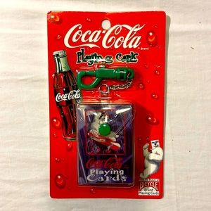 1999 Coca-Cola Collectors Playing Cards w/Keychain Pouch *NEW in package